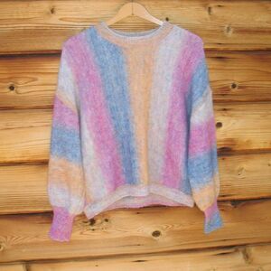 Colorful Angora Blend Sweater